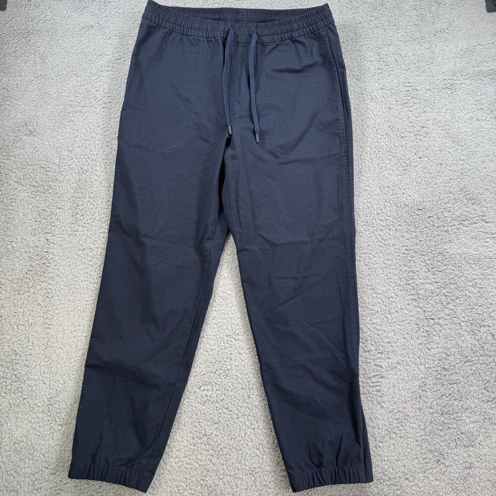 S J.Crew Pants Mens M Blue Stretch Twill Jogger Drawstring Casual Elastic Waist